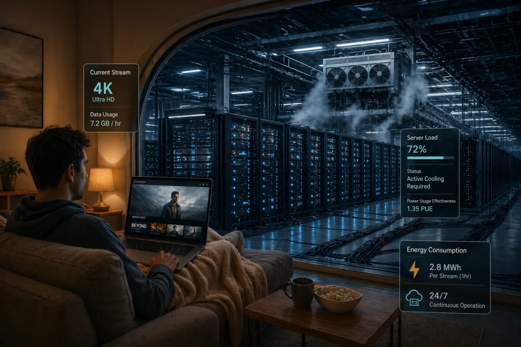 Energy Consumption from Streaming and Cloud Computing