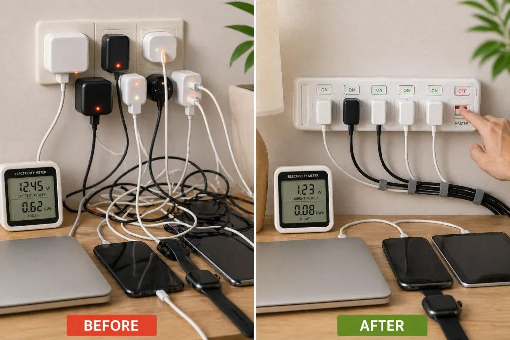 Unplug Chargers and Use Power Strips