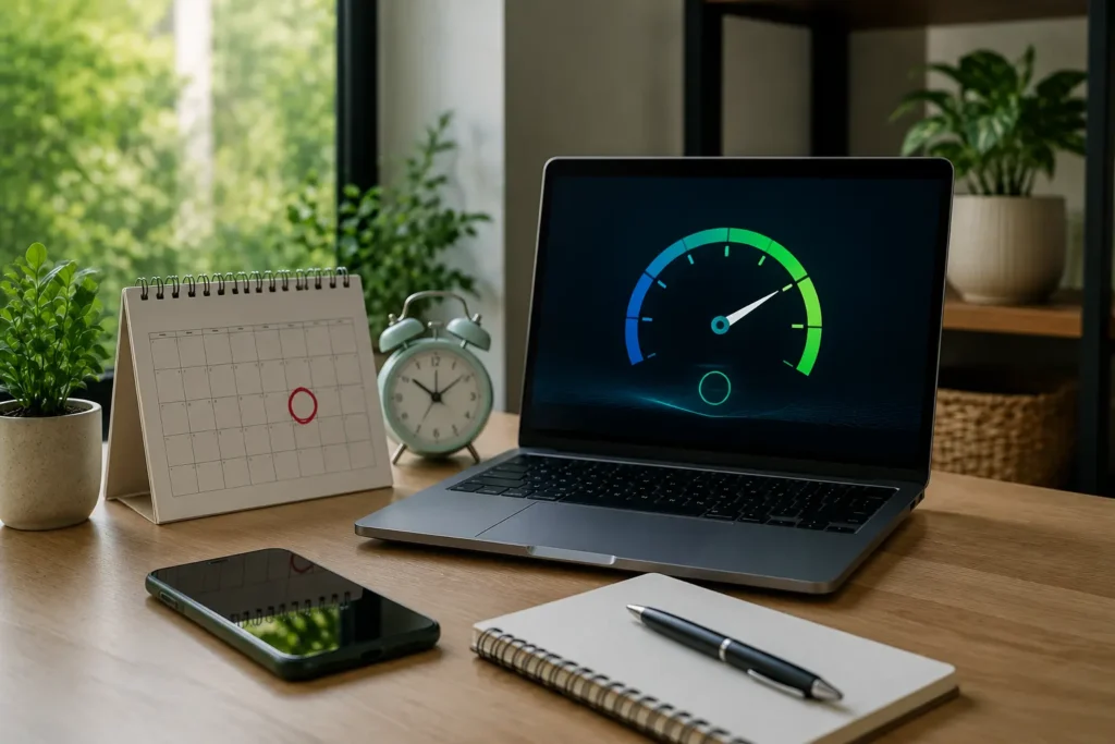 Performing a audit on the laptop's performance